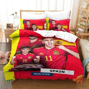 Qatar Housse De Couette De La Coupe Du Monde Spain | Housse De Couette Souvenir De C&iquest;&iquest;L&iquest;&iquest;Bration | &iquest;&iquest;Quipes De Pays Pour La Coupe Du Monde Single&pound;&iquest;Xcm&pound;&copy; - Neuf