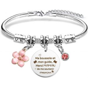 Eryi-Cadeau Fete Des Meres Bracelet Maman Cadeau Maman Cadeau Anniversaire Maman Cadeau Pour Maman Cadeau Fete Des Meres Personnalisé Maman Cadeau De Noël Halloween Pour Maman-Je T'aime, Maman - Neuf