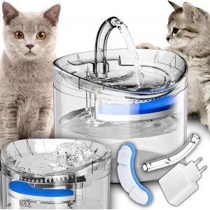 Chenquansarl-Fontaine &Agrave; Eau Automatique Pour Chat Et Chien - 2,5 L - R&eacute;servoir D'eau Automatique Pour L'int&eacute;rieur - Pompe Silencieuse - Filtre &Agrave; Eau - 16,5 X 16,5 X 15,5 Cm - Neuf