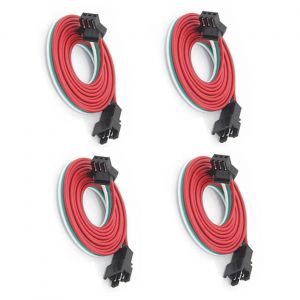 4pcs Câble D'extension Led 3 Broches Jst Sm 3pin 100cm - Connecteur Mâle/Femelle Sans Soudure Pour Bandes Led Ws2812b/Ws2811, Panneaux Lumineux, Éclairage Basse Tension 5v-24v - Neuf