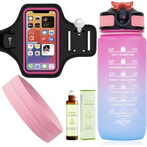 Brassard De Sport,Bandeaux Elastiques,Essential Oil Roll-On,Tasse D'eau,Accessoires Pour Femme Sport,Convient Aux Sports De Plein Air, Course &Agrave; Pied, Cyclisme, Yoga, Randonn&eacute;e,Cadeaux Pour Femmes - Neuf