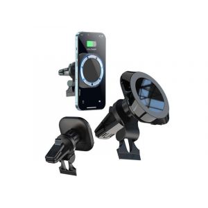 Chargeur Magn&eacute;tique Sans Fil Pour Grille D'a&eacute;ration De Voiture 15 W - Support De T&eacute;l&eacute;phone Pour Appareils Magsafe - Neuf