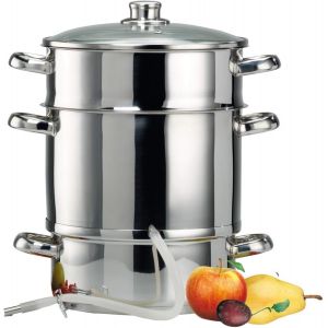 Subzonal-Extracteur De Jus &Agrave; Vapeur, En Inox, Syst&egrave;me De Pression Efficace Pour 6-7 Kg De Fruits Et L&eacute;gumes, Polyvalent Pour Cuisson Vapeur, Tous Feux, Diam&egrave;tre 26 Cm, Couleur Argent - Neuf