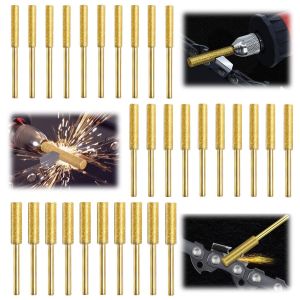 MEVRONISSHOP-30 Piezas Gabarit Affutage Chaine de Tronconneuse, Diamant Affuteur Affuteuse de Chaine Tron&ccedil;onneuse, Lime pour Chaine de Tronconneuse, 3 Tailles Diff&eacute;rentes pour Tron&ccedil;onneuse Aff&ucirc;ter et - Neuf