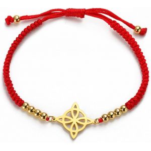 Eryi-Bracelet De N?uds De Sorcières Pour Femmes Hommes En Acier Inoxydable Magie Sorcellerie N?ud De Sorcière Avec Une Perle Tissage Coloré Ajustable Bijoux Wiccan - Neuf