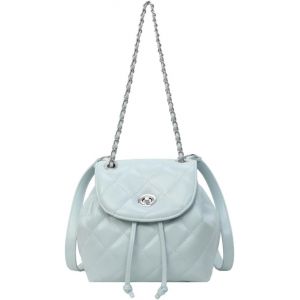 SJZG-Petit Sac A Main Femme Mini Sac &Agrave; Dos Bandouli&egrave;re Sac &Agrave; Main Port&eacute; Epaule Pu Cuir Sac Cartable Chaine Sac Messager Crossbody Bag Bleu - Neuf