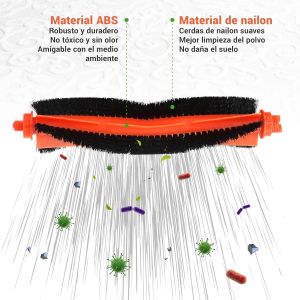 SUBZONAL-Pack de 2 brosses principales pour Xiaomi Series S12 / S10EU avec longueur 18,8 cm, brosses de rechange orange, kit de rechange pour aspirateur robot Vacuum, Series Mop 2S / P/Pro/Vacuum Mop - Neuf