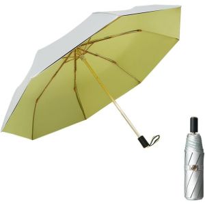 Parapluie De Protection Uv, Parasol Portable, Imperm&eacute;able Et Protection Uv &Agrave; 99,9 %, Parapluie Personnel Compact, Parapluie De Golf Avec Rev&ecirc;tement Noir Double Anti-Uv - Neuf