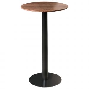Table De Bar Morella Noir/ Marron Foncé 60 Cm 60 Cm - Neuf