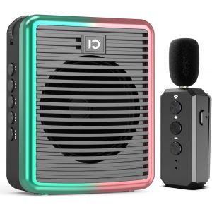 BLAZEFLUX-SHIDU Ampli Voix 30W Sans Fil Micro Lavalier, Bluetooth Enseignants, Portable Haut-Parleur et Micro Classe, Discours, - Neuf