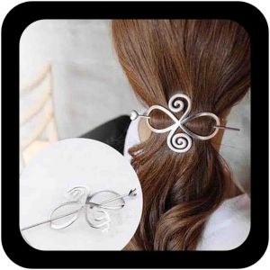 Kal-Barrette Pour Cheveux Avec Noeud Celtique Vintage Barrette Pour Cheveux Barrette Pour Cheveux M&eacute;tal Dor&eacute; Porte-Chignon Barrette Pour Cheveux Pour Femmes Et Filles (Or) - Neuf