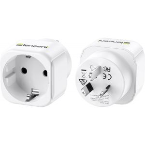 2x Adaptateur De Voyage France Vers Australie/Chine 2 Broches Europe Vers 3 Broches Aus Pour Australie Chinoise Nouvelle Zelande Fidji Argentine Type I - Neuf