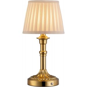 SUBZONAL-Lampe de table sans fil LED, abat-jour en tissu, batterie int&eacute;gr&eacute;e, intensit&eacute; variable tactile, salon, salle &agrave; manger, chambre, salle de bain - Neuf