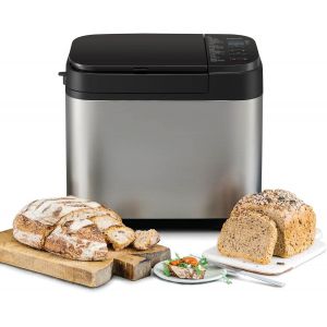 Ulteronixshop-SD-YR2550SXE Machine &agrave; Pain Auto, Distributeurs de Raisins Secs, de Noix et de Levure, 31 Programmes Auto, Double Capteur de Temp&eacute;rature, Minuterie Num&eacute;rique de 13 h, &Eacute;cran LCD, Argent&eacute; - Neuf