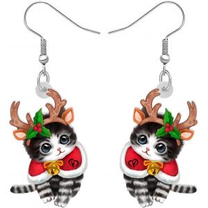 Kal-Boucles D'oreilles Camion De Noël Pour Femme Fille Bijoux De Noël Cadeaux De Fête - Neuf