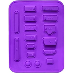 16pcs Silicone Anti-Poussière Plug (Violet), Port d'Interface Ordinateur Capuchon cache-Poussière Protecteur pour l'USB, HDMI Universel pour ordinateur Portable Port Plug Bouchon de Couvercle - Neuf