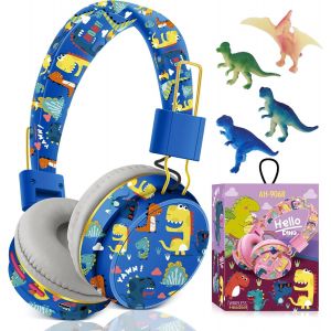 ERYI-Casque Audio Enfant, Casque Bluetooth Sans Fil Enfant Avec Filaire, Dinosaures/Licorne Casque Musique Enfants 2 3 4 5 6 7 Ans, Casque Enfant Pour Ipad/Tablette, Cadeau Pour Filles/Garçon - Neuf