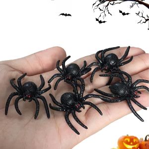CAUC-30 Pièces Araignées en Plastique Noir, Halloween Fausses Araignées, Fausses Araignées Réalistes pour la Maison Hantée Halloween Décoration de Fête du Poisson D'avril- 4x3.2 cm (A) - Neuf