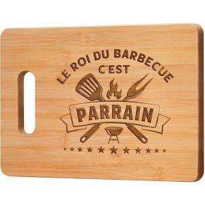 Cadeau Parrain, Planche &Agrave; D&eacute;couper En Bambou Personnalis&eacute;e, Cadeau Pour Parrain Idee Cadeau Parrain Pour La F&ecirc;te Des P&egrave;res, Un Anniversaire, No&euml;l - Neuf