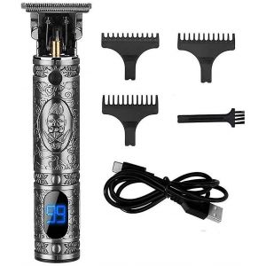 Tondeuse &Agrave; Cheveux &Eacute;lectrique Pour Hommes Avec Voyant Led (Bronze), Grise - Neuf
