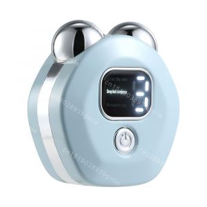 Ems Dispositif De Beauté Du Visage Chauffage Machine De Lifting Du Visage Anti-Rides Double Menton Dissolvant Vibration Massage Outil De Serrage Du Visage - Type Blue - Neuf
