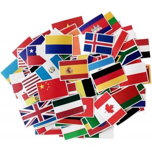 Indicateur de monde autocollants de voiture valise de voyage autocollant drapeaux drapeaux autocollants pour voitures dans le monde pays autocollant de voiture valise autocollant autocolla - Neuf