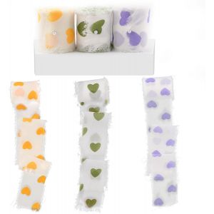 Lot De 3 Rouleaux De Ruban En Mousseline De Soie De Couleurs Mélangées,5,4 M X 3,6 Cm,Pour Bouquets De Mariée,Emballage Cadeau,Invitation De Mariage,Arrangement Floral,Décoration - Neuf