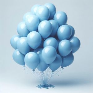 SJZG-Lot De 50 Ballons En Latex Bleu Clair De 25,4 Cm Avec Ruban De 10 M Pour D&eacute;coration D'Anniversaire, Mariage, Fian&ccedil;ailles, F&ecirc;te Pr&eacute;natale - Neuf