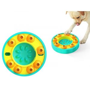 Gamelle &agrave; alimentation lente pour animaux de compagnie - Distributeur de friandises interactif pour chats et chiens - Neuf