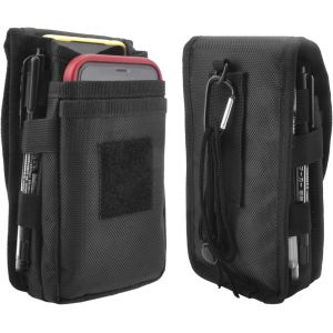 &Eacute;tui De Ceinture Pochette T&eacute;l&eacute;phone Holster,Grande Pochette Smartphone,Sacoche Ceinture Homme Multi-Usages Utilitaire Molle Poche Taille Sac Noir - Neuf