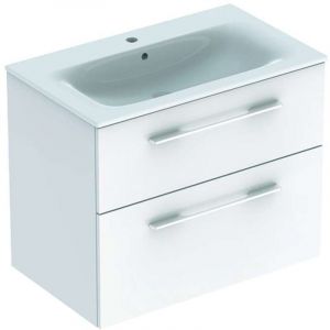 Selnova Square - Meuble-vasque 635x788x480 Mm, Avec Vasque, 2 Tiroirs, Blanc Brillant 501.240.00.1 - Geberit - Neuf