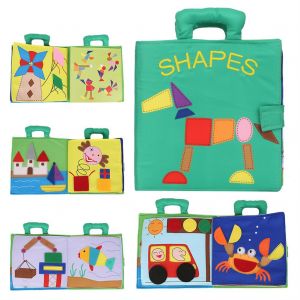 Livre D'activites En Tissu Doux Pour Bebe, Jouets D'education Precoce, Livre D'activites En Tissu Pour Enfants, Tangram - Neuf