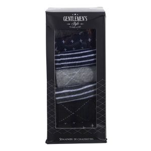 Promotion ! Semainier De Chaussettes 'gentlemen' Marine Gris - 43/46 - Neuf