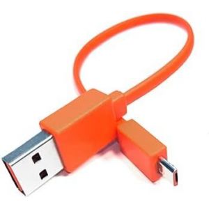 Type-C Câble de charge compatible avec JBL Charge 4, Flip 5, Pulse 4, JR POP, Endurance Peak, JBLCHARGE4BLKAM pour casque Bluetooth sans fil (1 m/orange) - Neuf