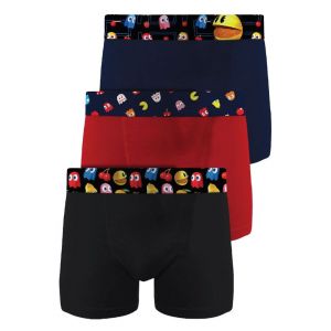 Boxer No Publik Featuring Pacman Homme Confort Et Fantaisie En Coton -Assortiment Modèles Photos Selon Arrivages- Pack De 3 Boxers Uni 1536 En Coton - Neuf