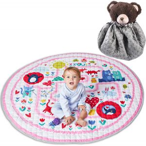 Tianyi-Tapis Chaise Haute Bebe Imperméable Et Antidérapant - Tapis Bébé Facile À Nettoyer, Lavabile In Lavatrice, Tapis De Jeu Bébé Enfant Pliable, Tapis De Sevrage Pour Protéger Le Sol - Neuf