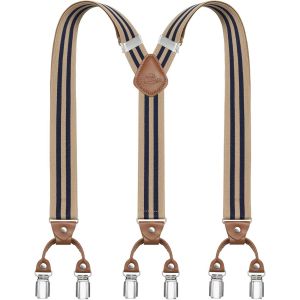 Cauc-Bretelles Pour Hommes Avec 6 Pinces M&eacute;talliques En Y Ajustables Bretelles Pour Pantalons Bretelles &Eacute;lastiques Robustes Pour Hommes - Neuf