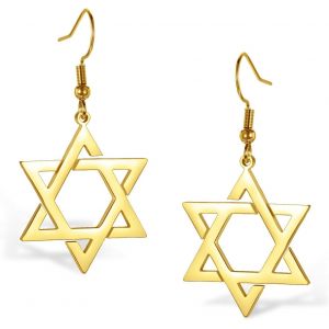 Meimieshop-Boucles D'oreilles &Eacute;toile De David Pour Femme &Eacute;toile Juive Avec Croix Dangle Drop Boucles D'oreilles En Six &Eacute;toiles Pointues Isra&euml;l Religieux Jewish Hanukkah - Neuf