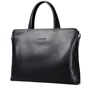 Padieoe-Sac d'affaires en cuir de vachette véritable pour hommes,sac pour ordinateur portable,étui à bombes,document solide,initié,nouvelle marque de créateur,mode - Black - Neuf