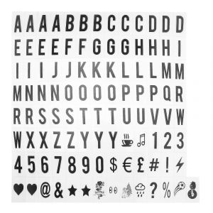 104pcs A4 Bo&icirc;te Lumineuse Remplacement Lettres & Chiffres Signes Noir Pour Message Board Letter Board - Neuf