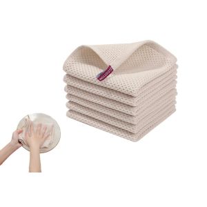 Torchons de cuisine en coton gaufr&eacute; - Lot de 6 - Neuf