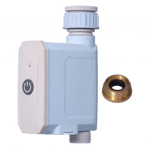 HJLIAN Minuterie d'arrosage Bluetooth, telecommande pour telephone portable, systeme d'irrigation avec adaptateur, alimente par batterie - Neuf