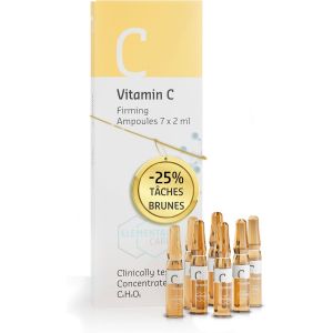Checarzhn--No1-Serum Vitamine C Anti Taches Brunes Vi -25% De Tâches De Vieillesse En 3 Mois, 57% De Collagene, Vitamine C Serum Vi 7x2ml Ampoules, Serum Anti Tache Vi Et Anti Age - - Neuf