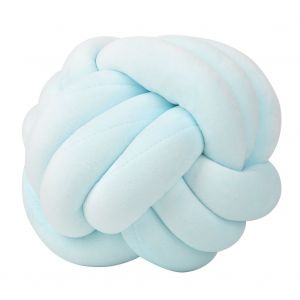Oreiller De Voyage En Boule Tissee A 3 Brins Pour Bebe, Style Europe Du Nord (Bleu) - Neuf
