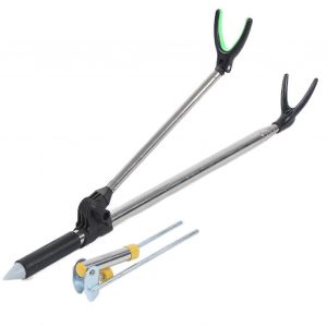 Supports De Canne &Agrave; P&ecirc;che En Acier Inoxydable Insert Au Sol Support De P&ecirc;che En Forme De Y2.1m - Neuf