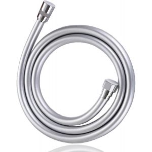 Tuyau douche 1,5m Flexible Douche en PVC Avec double protection anti-torsion, Remplacement Universel, Avec double t&ecirc;te en laiton de qualit&eacute; sup&eacute;rieure, Anti-torsion - Neuf