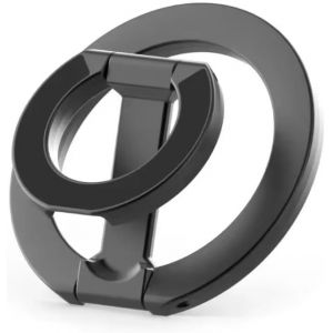 JGD-Support Magn&eacute;tique pour T&eacute;l&eacute;phone avec Anneau pour Magsafe iPhone 16, 15 Pro Max/Samsung Galaxy | Magn&eacute;tique Puissant | Anneau Mains Libres pour Cuisine, Salle de Bain, Voiture, Bureau - Neuf