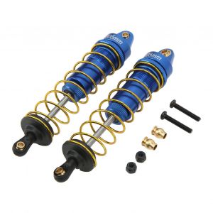 Lot de 2 amortisseurs RC reglables en alliage d'aluminium pour voiture RC 1/10, 105 mm, bleu fonce - Neuf