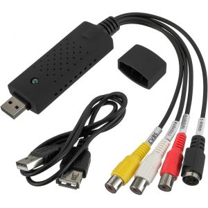 Convertisseur VHS vers numérique,Câble Adaptateur de Capture Audio vidéo USB 2.0,VHS to Digital Converter pour PC Windows,Vidéo,DVD - Neuf