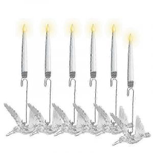 Bougies pour Arbres de no&euml;l avec T&eacute;l&eacute;commande, Pack de 6 LED Chandelles avec des Crochets, fonctionnant sur Batterie, Bougies LED, sans Fil pour les Arbres de No&euml;l U - Neuf